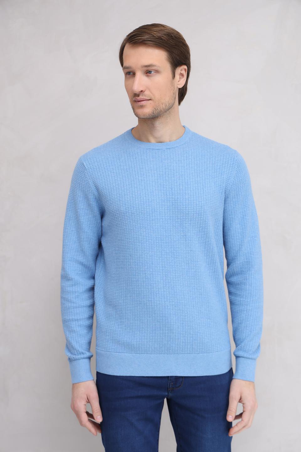 Джемпер Bugatti голубой с текстурой