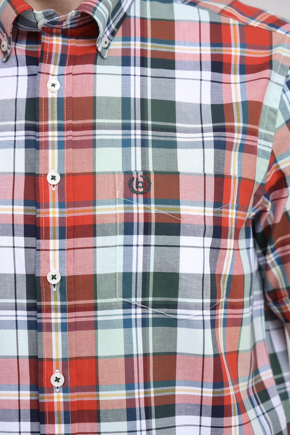 Рубашка кр Bugatti в клетку