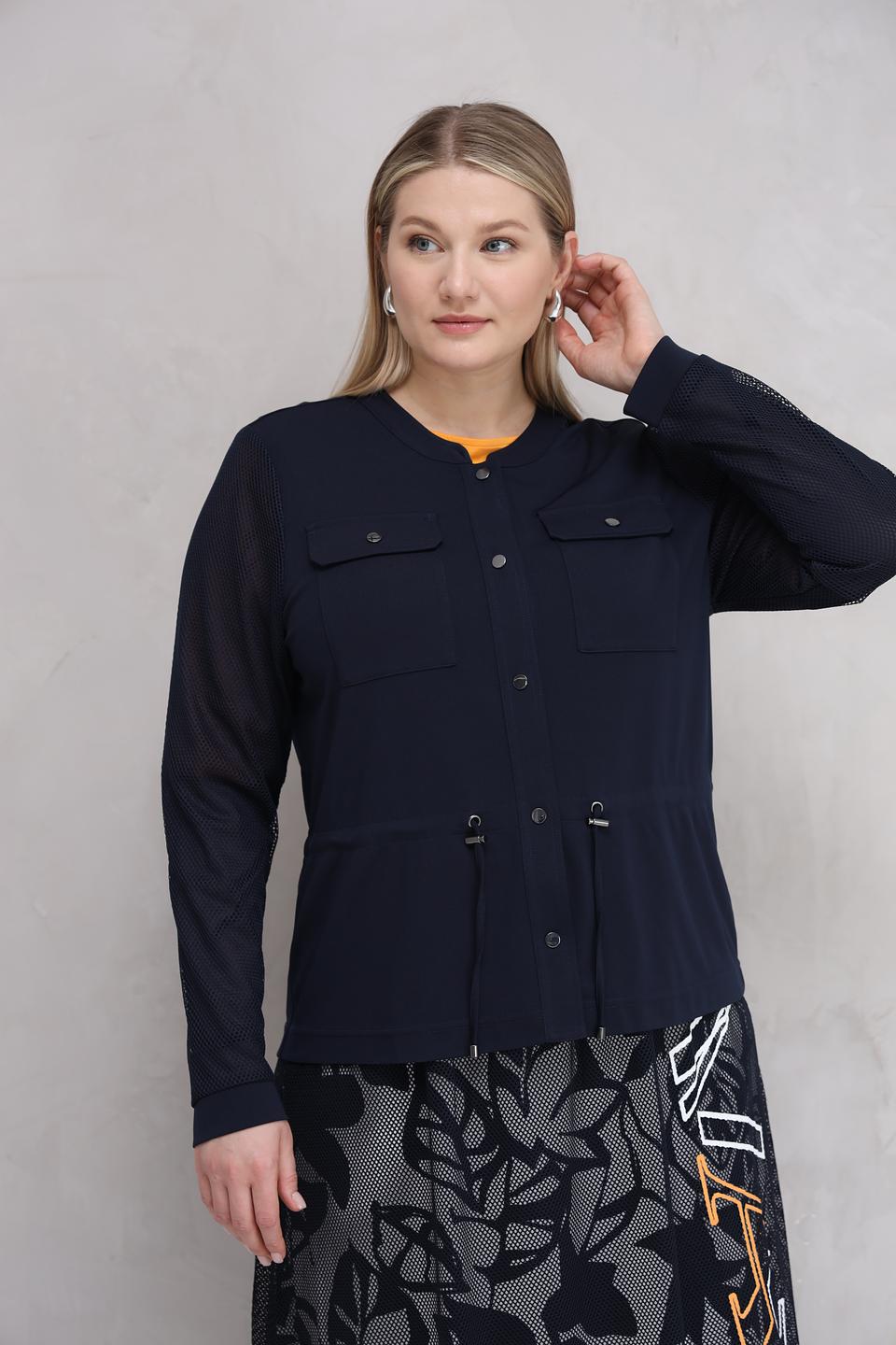 Жакет Lebek с карманами темно-синий