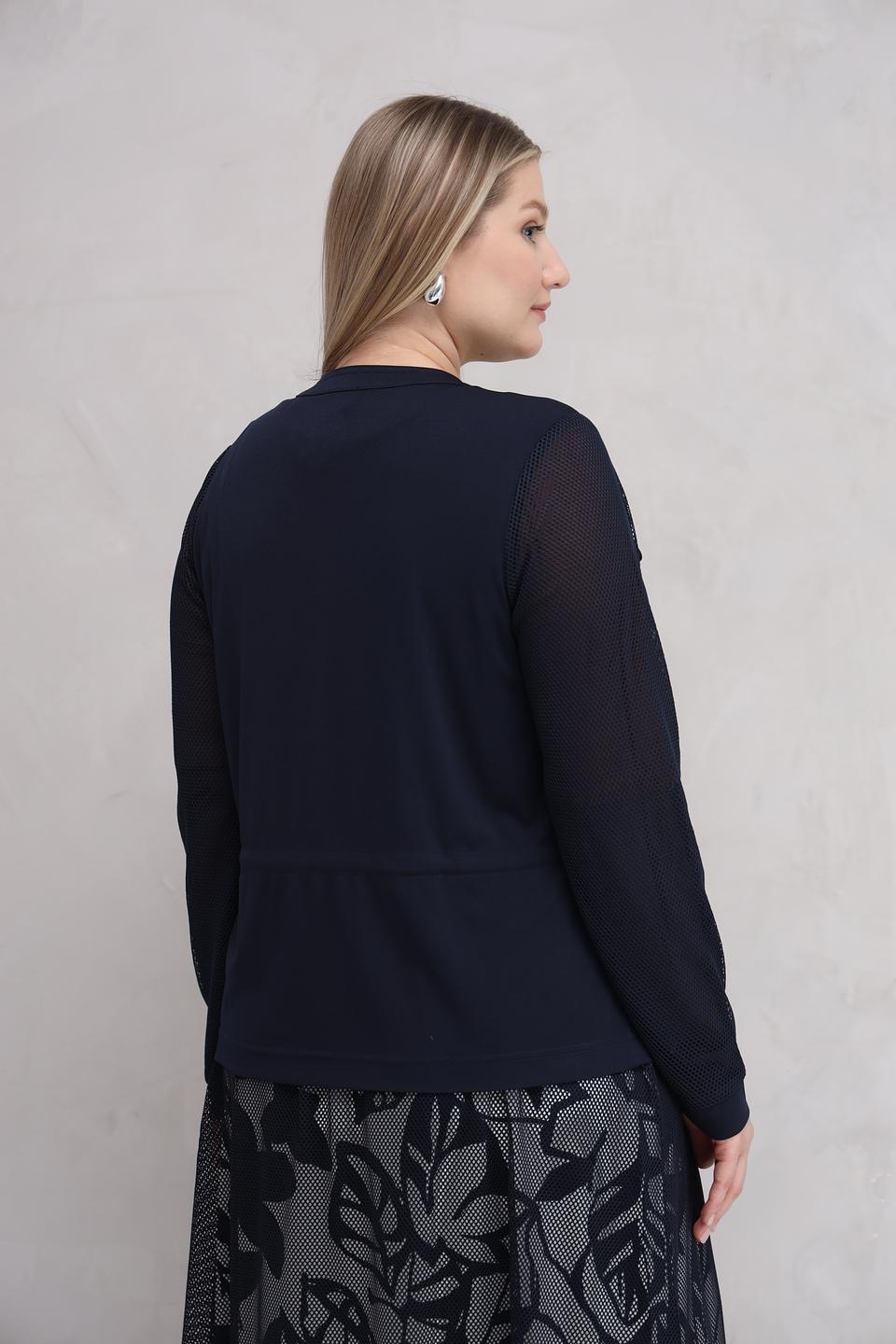 Жакет Lebek с карманами темно-синий