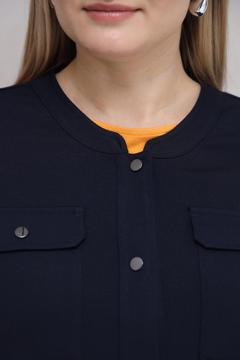 Жакет Lebek с карманами темно-синий