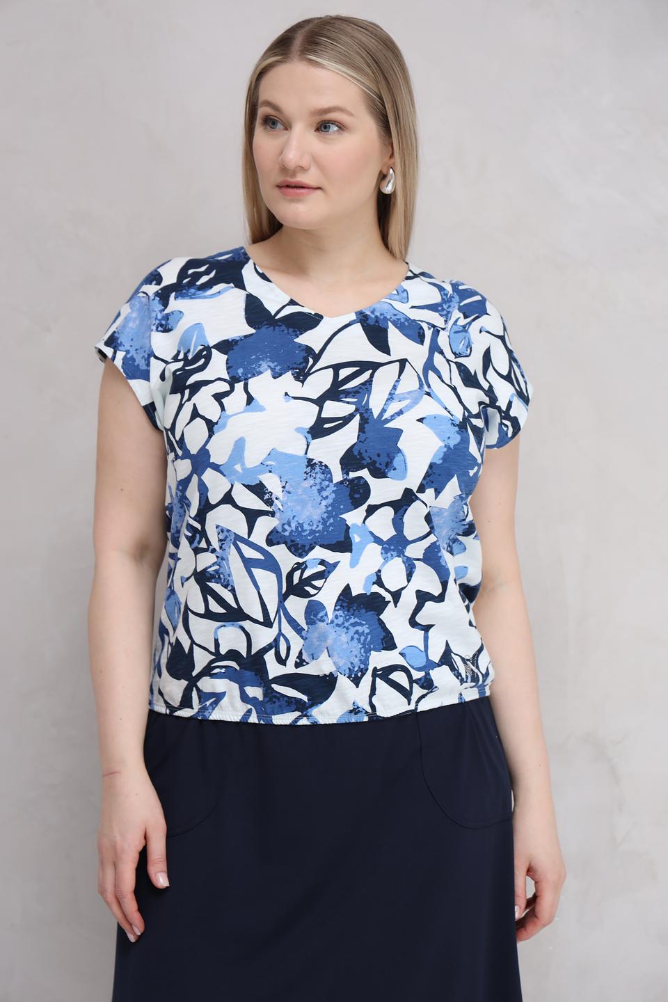 Футболка Lebek с цветочным принтом