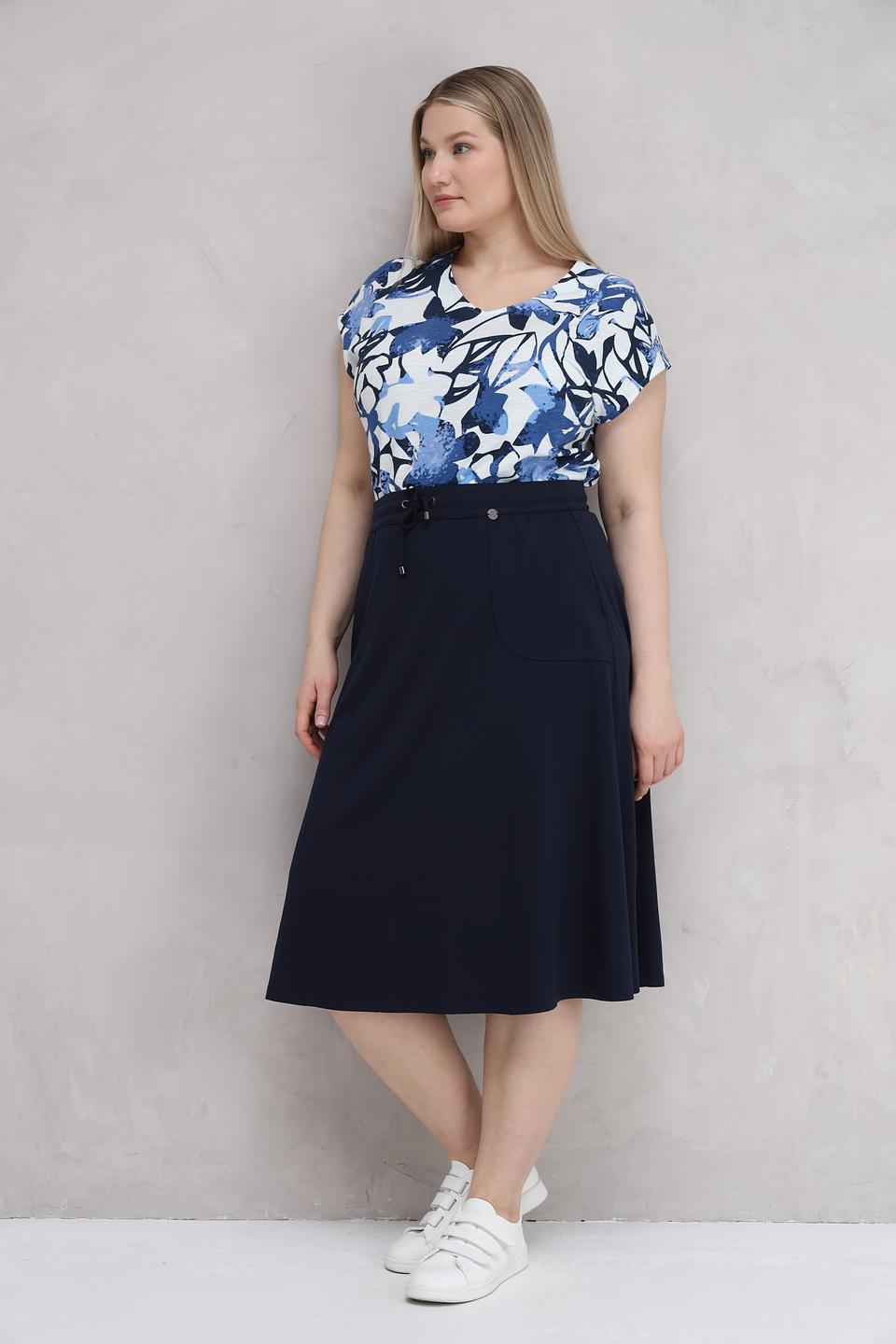 Юбка Barbara Lebek темно-синяя