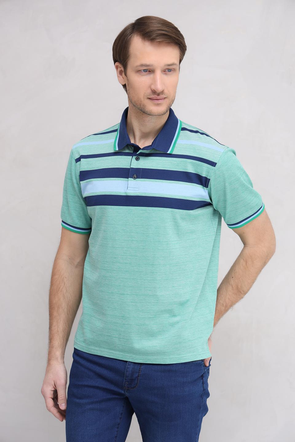 Поло Monte Carlo в полоску мятный