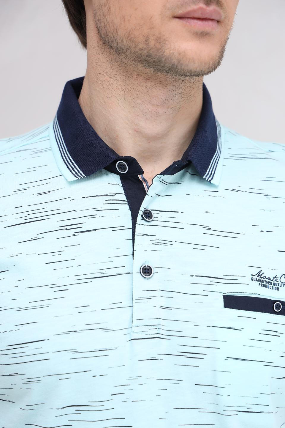 Поло Monte Carlo с принтом мятное