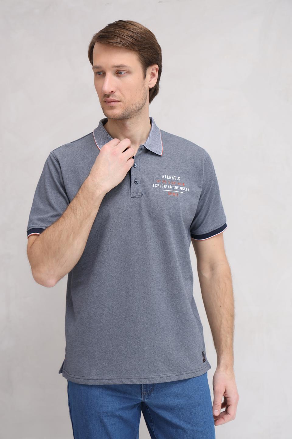 Поло Casa Moda мужское серое