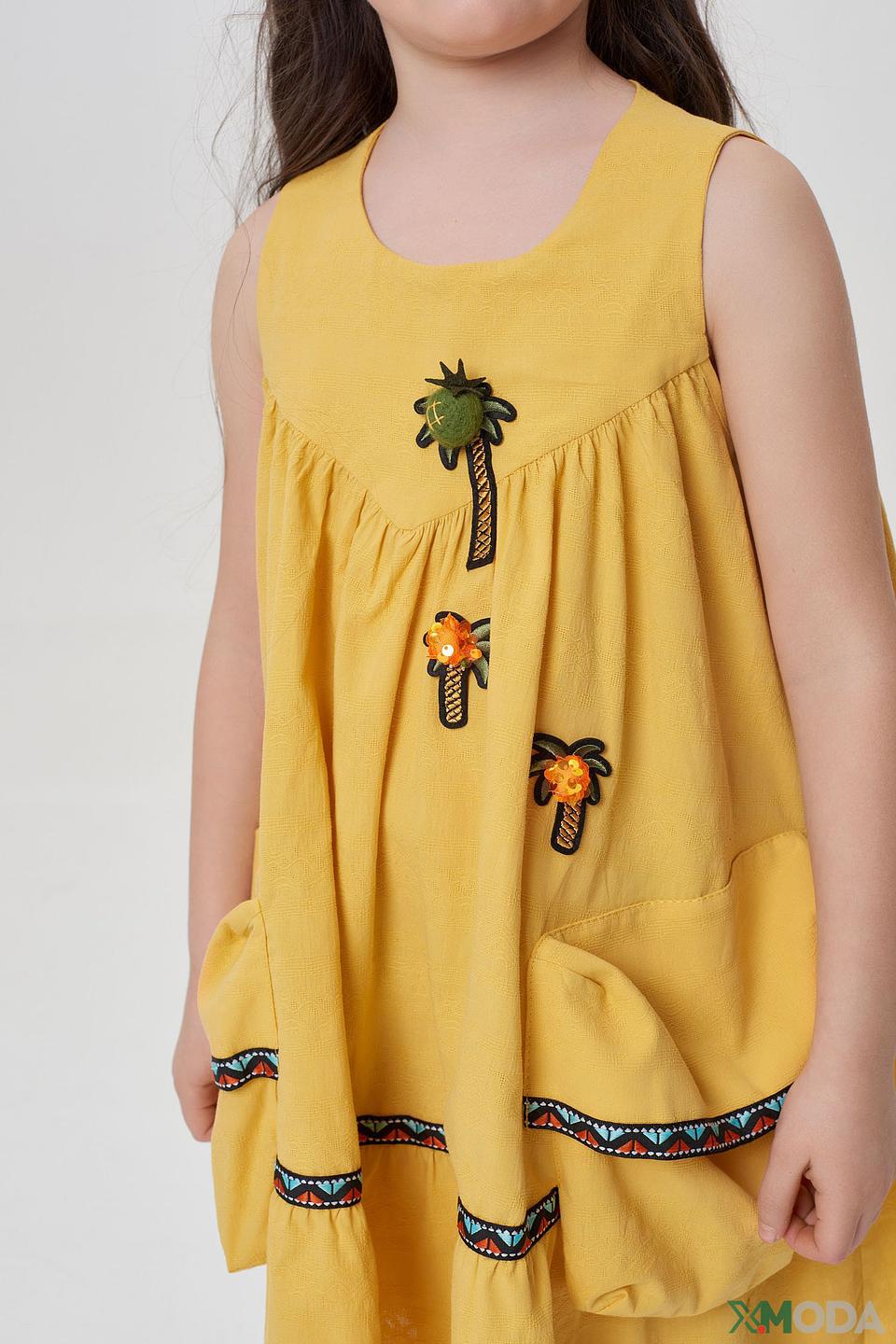 Платье Choupette дев. горчичное