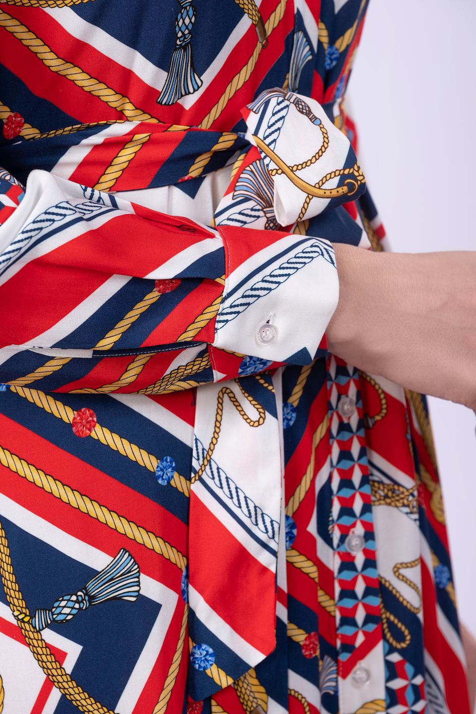 Платье Gaudi в полоску с поясом