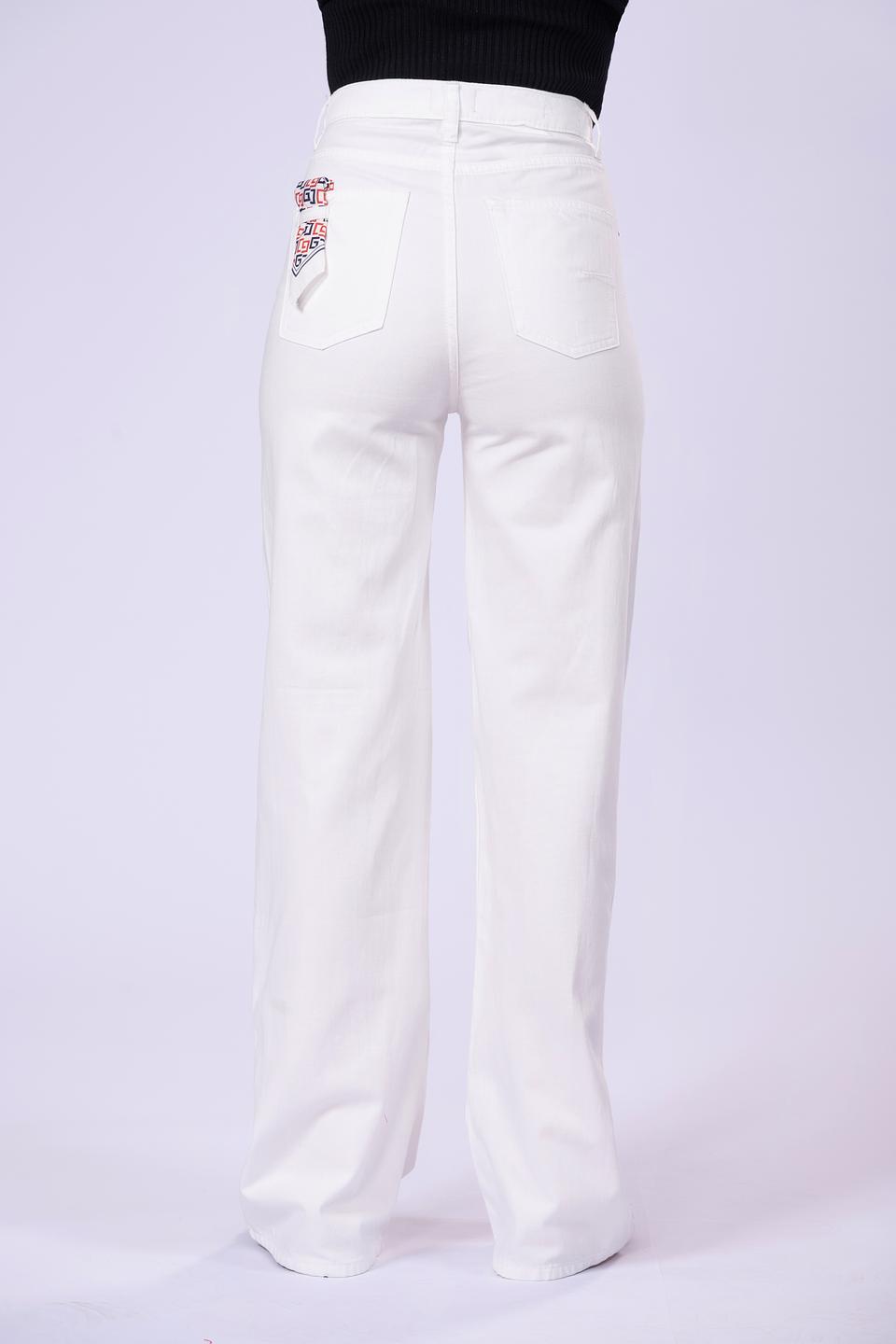 Брюки Gaudi клёш белые