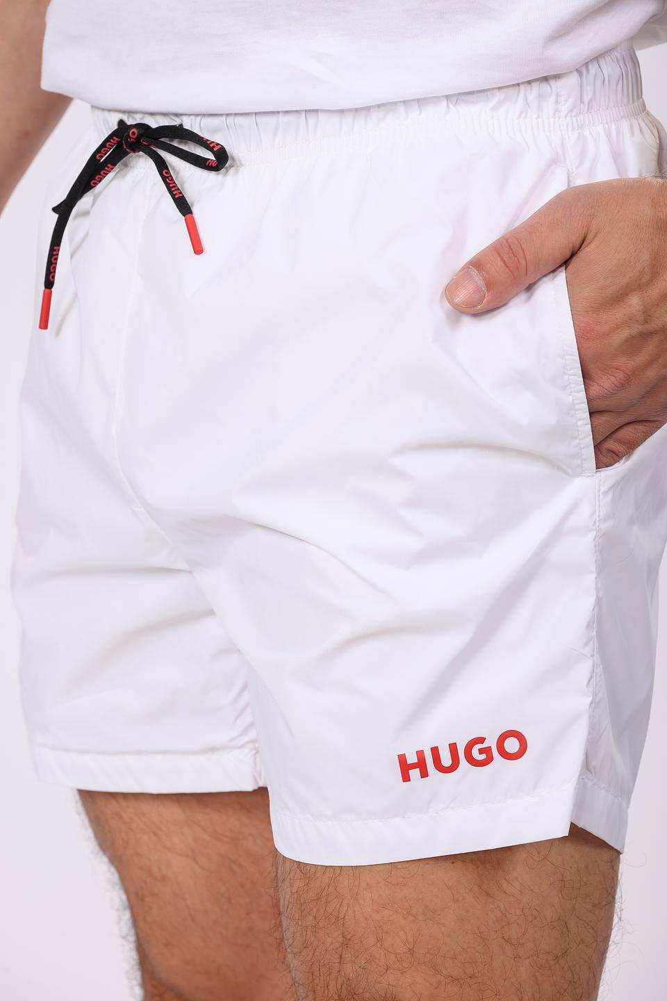 Плавки Hugo белые с логотипом