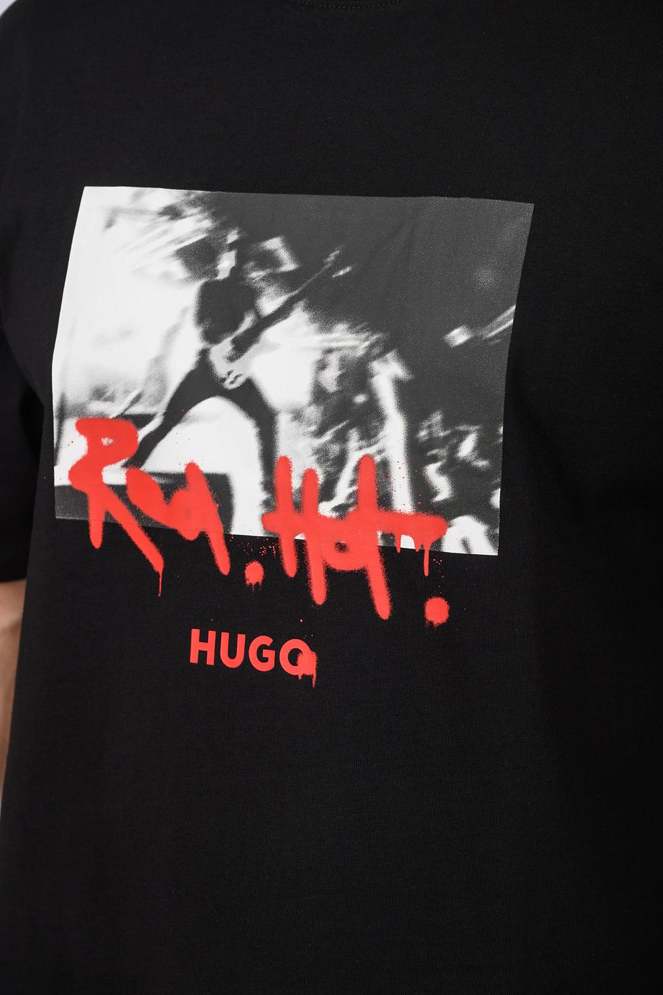 Футболка Hugo с принтом чёрная