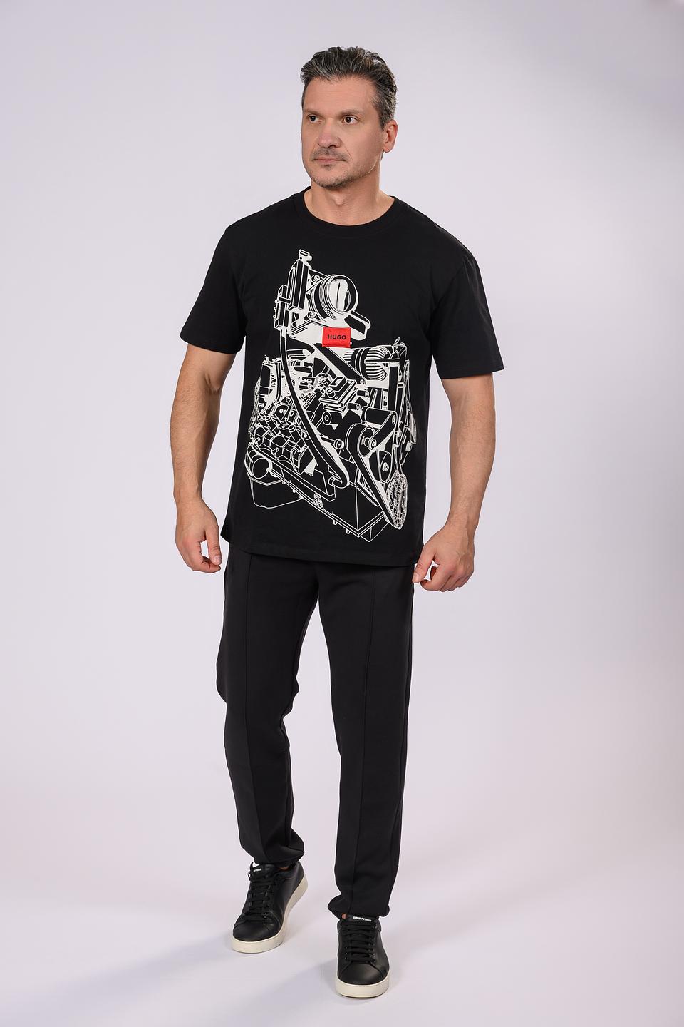 Футболка Hugo с принтом чёрная