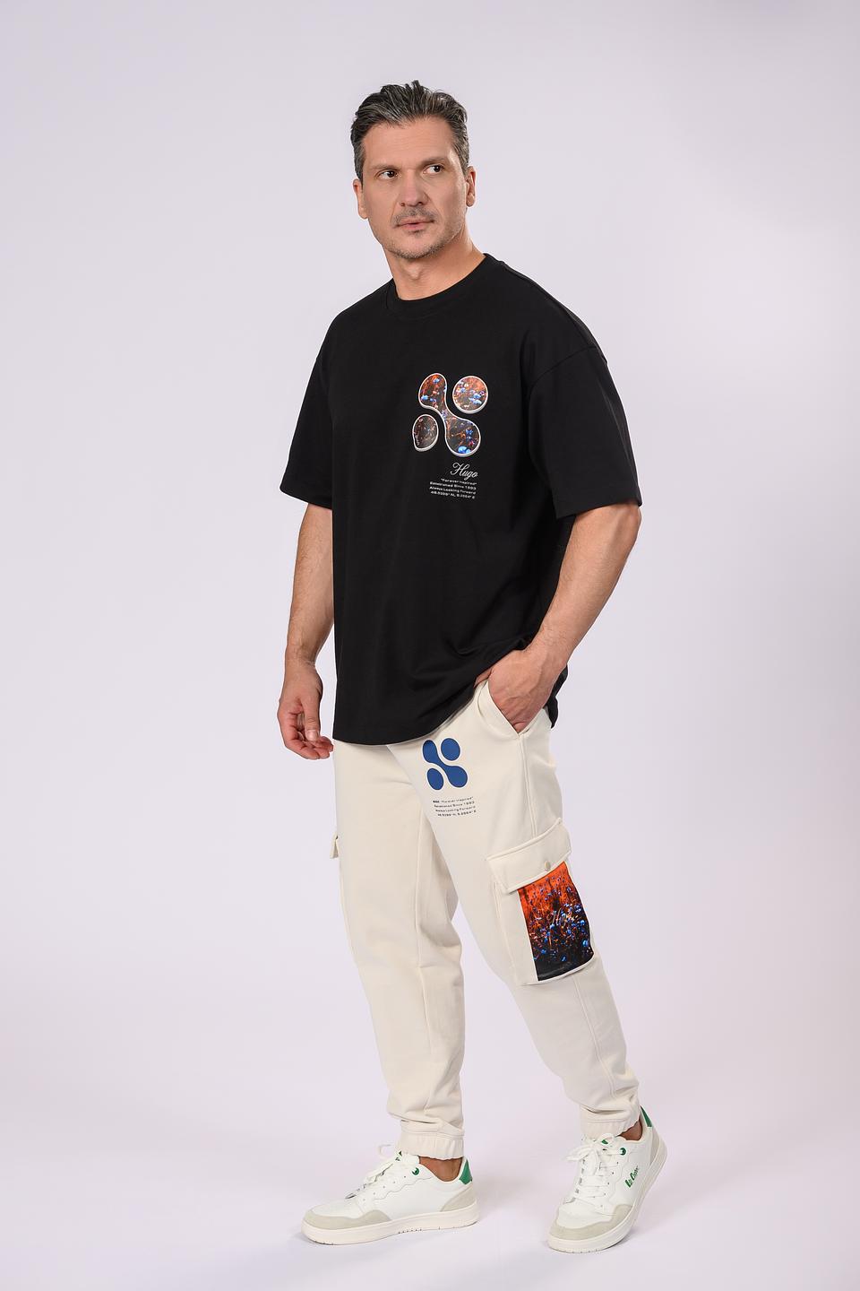 Футболка Hugo с принтом чёрная