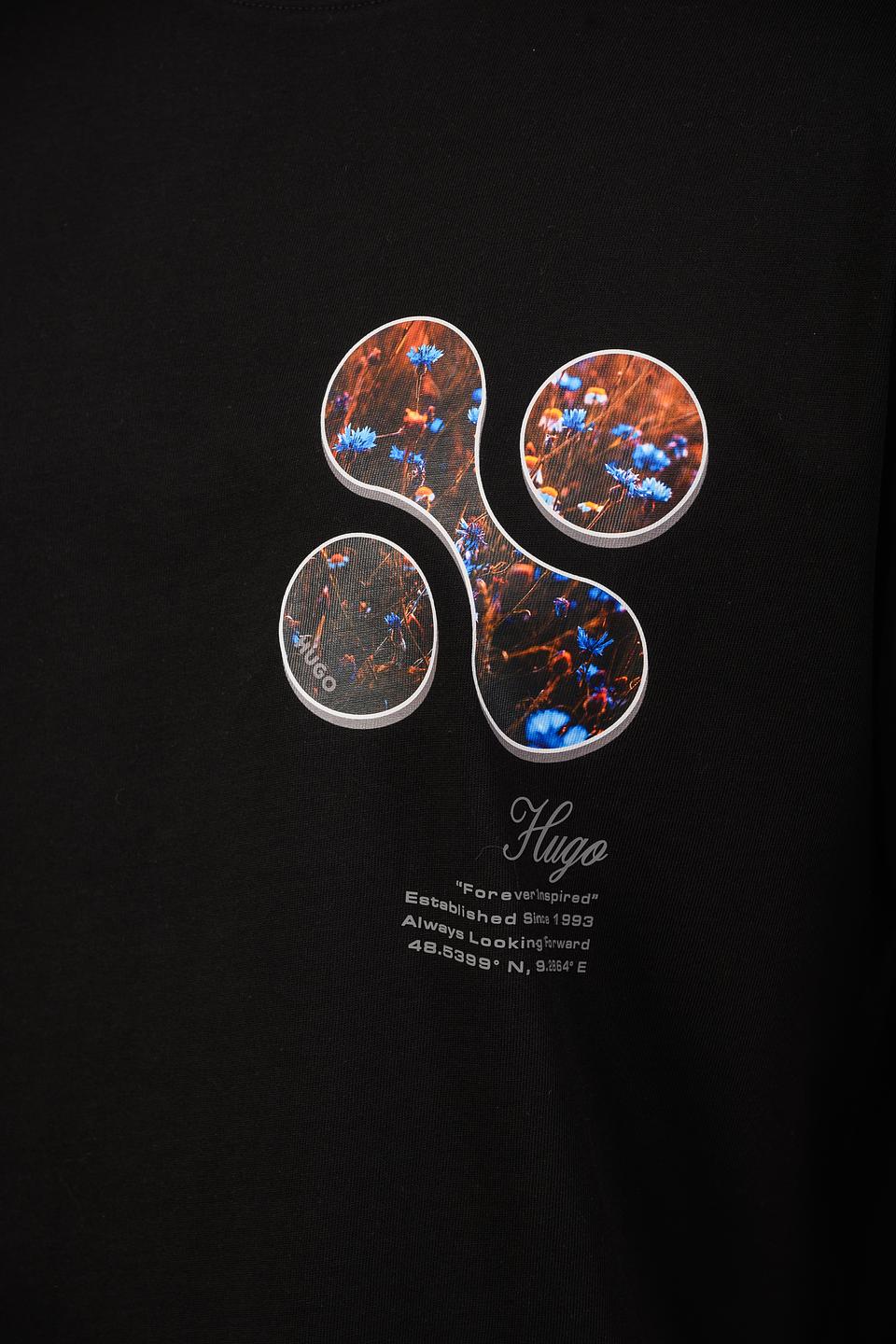 Футболка Hugo с принтом чёрная