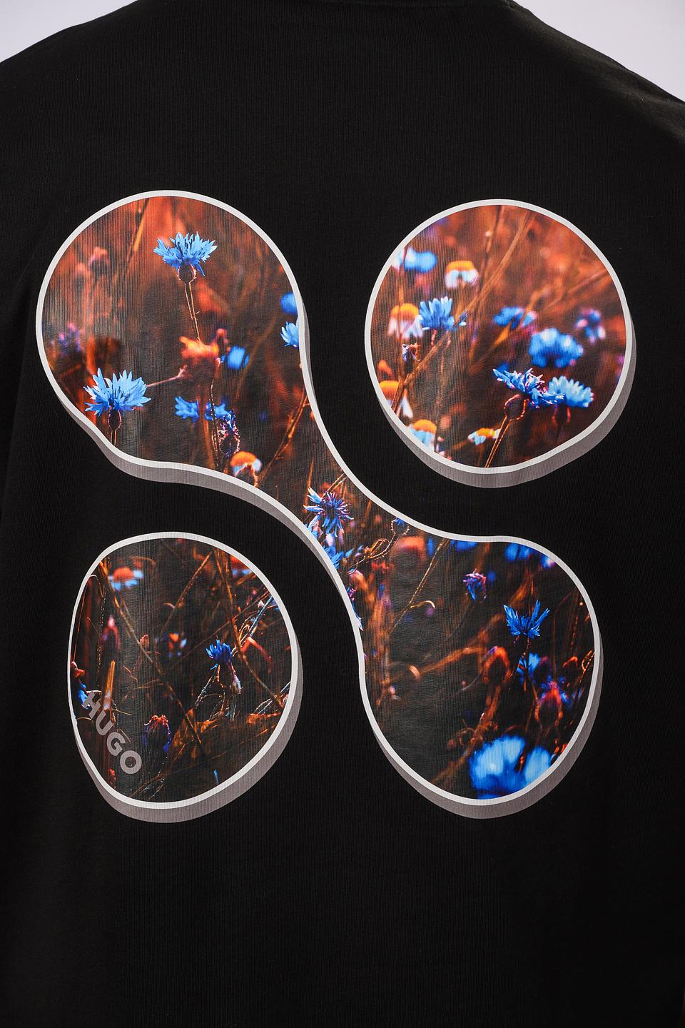 Футболка Hugo с принтом чёрная