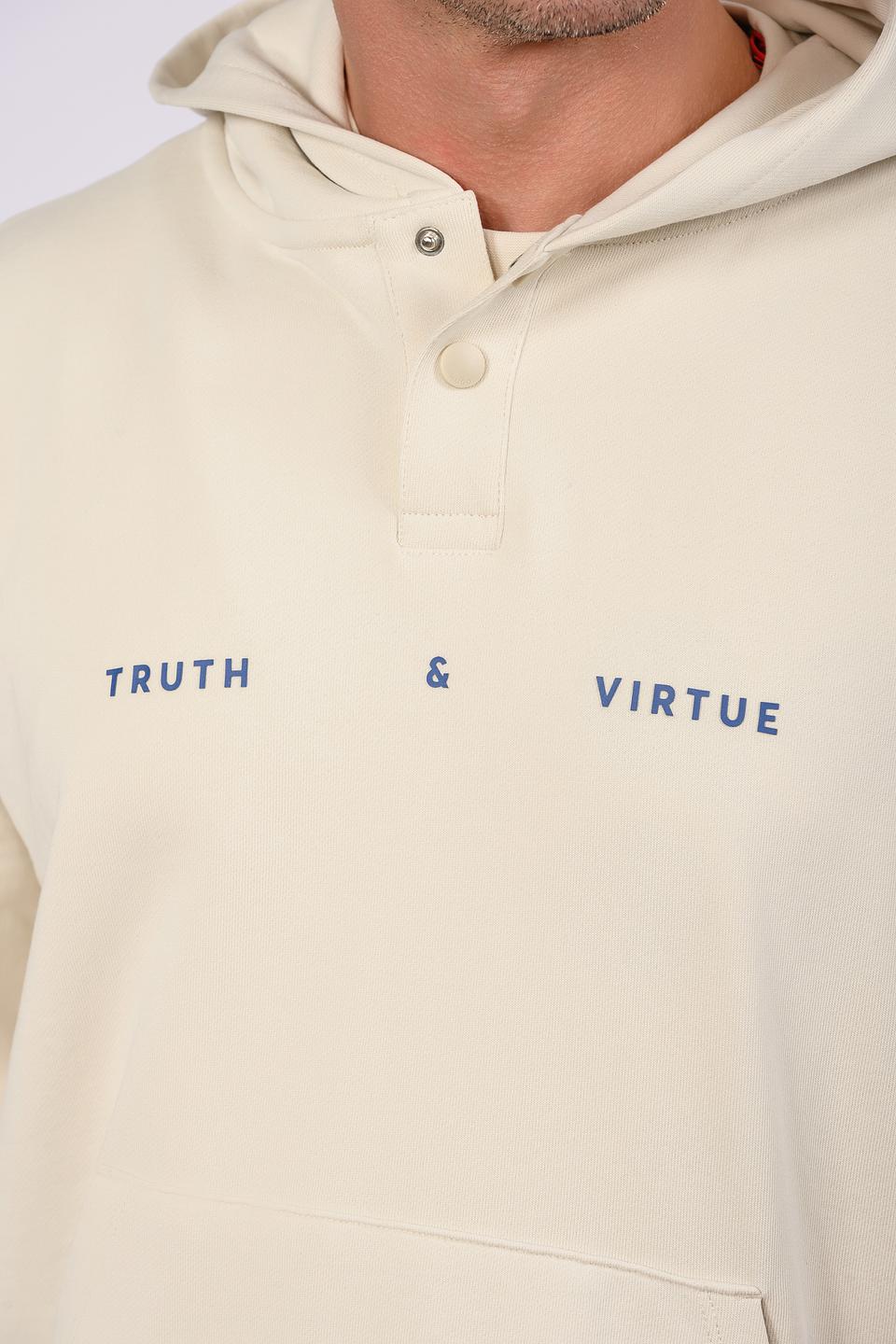 Толстовка Hugo с принтом бежевая