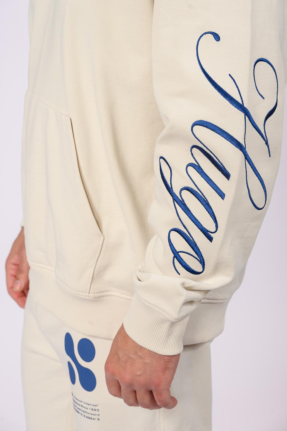 Толстовка Hugo с принтом бежевая