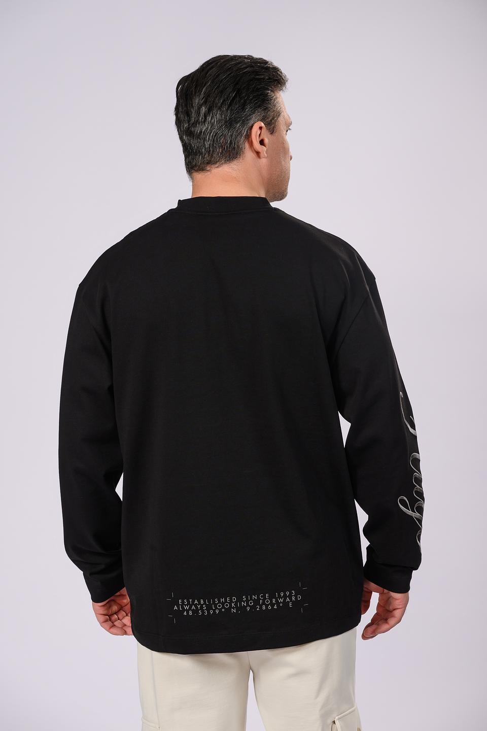 Пуловер Hugo муж. чёрный с логотипом