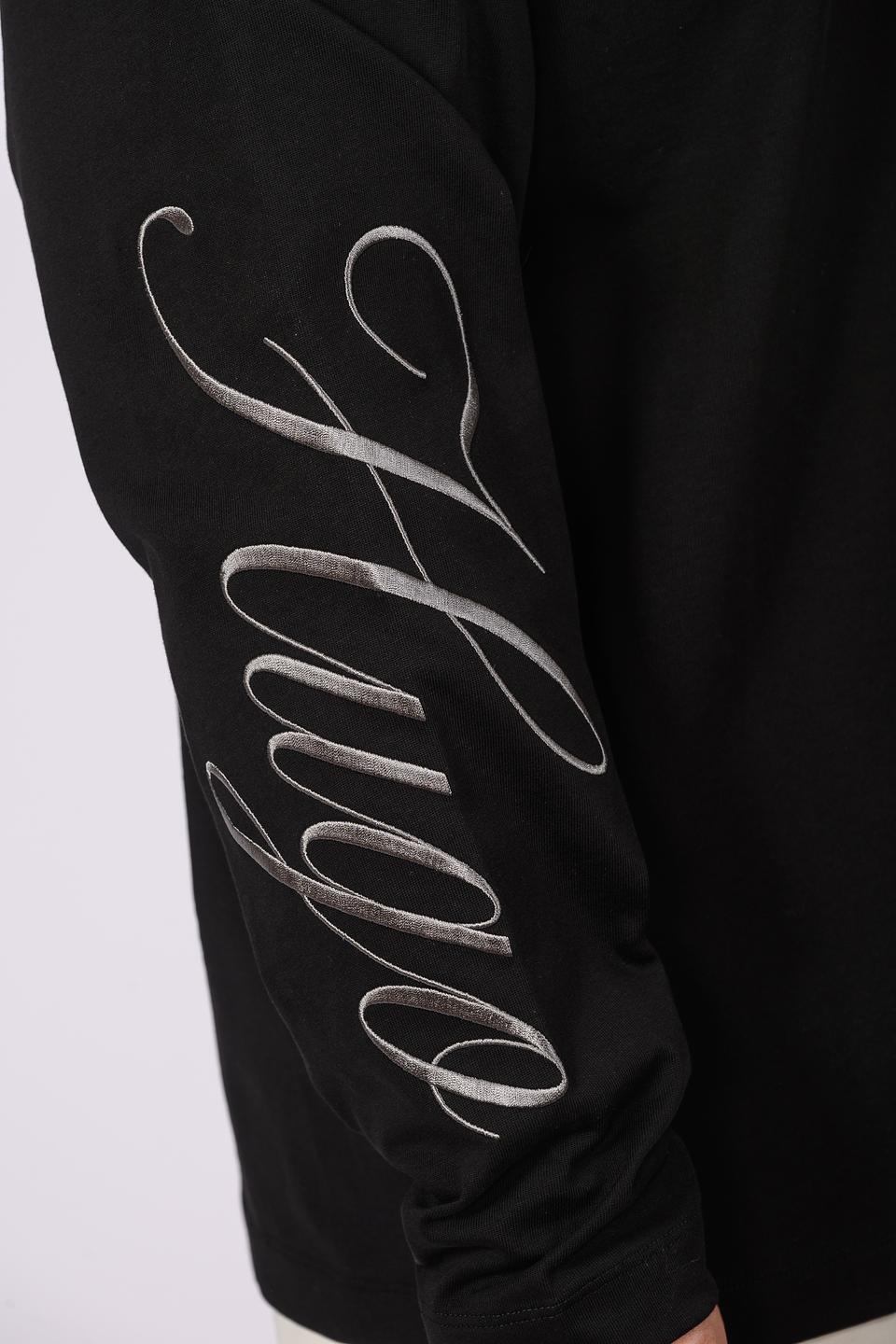 Пуловер Hugo муж. чёрный с логотипом