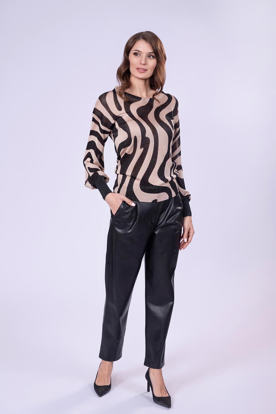 Брюки Liu-Jo кожаные чёрные