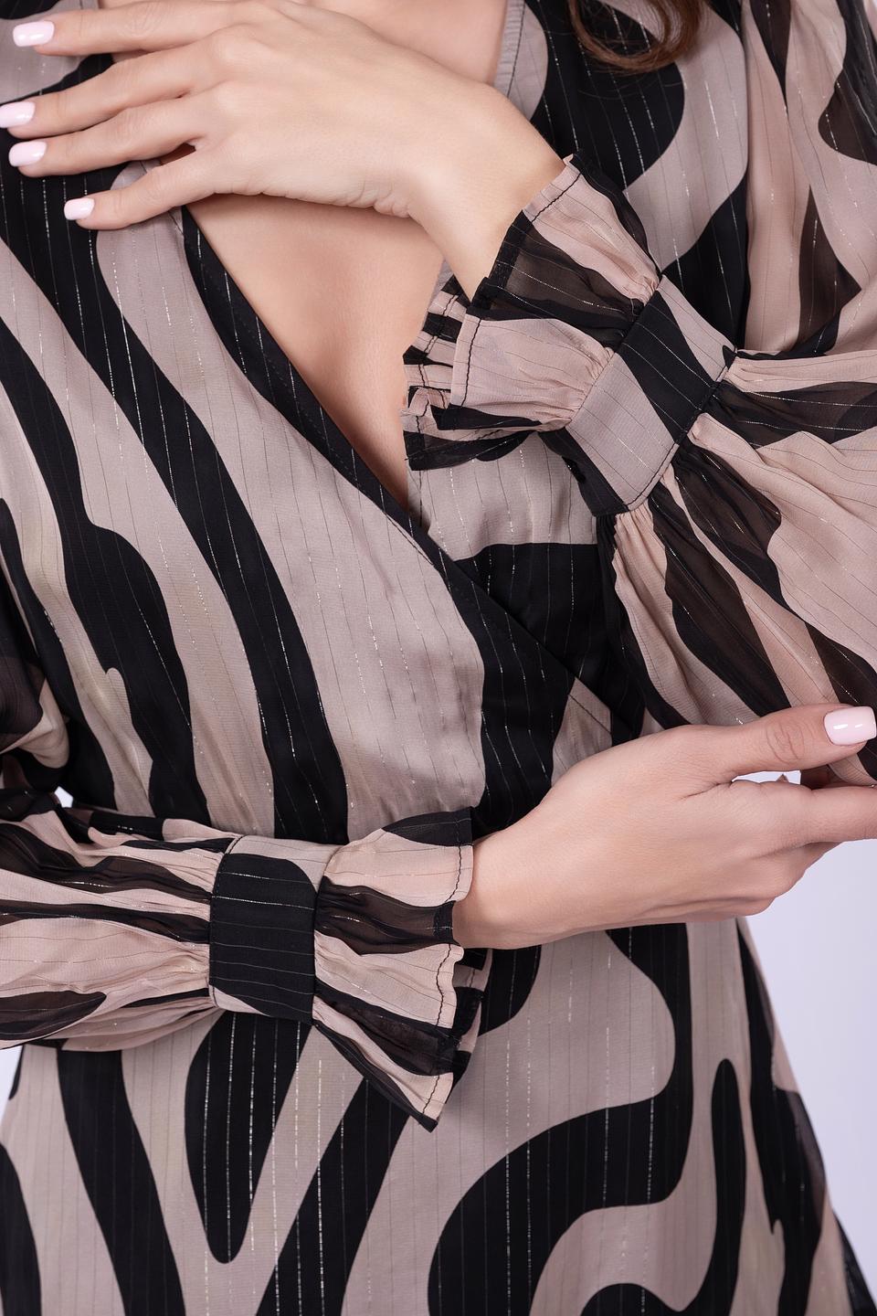 Платье Liu-Jo с принтом бежево-чёрное