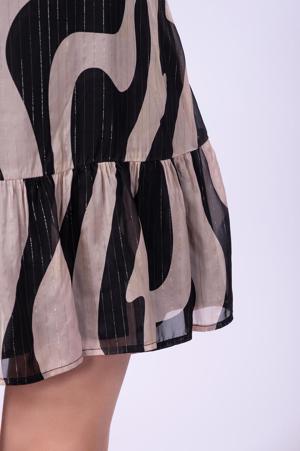 Платье Liu-Jo с принтом бежево-чёрное