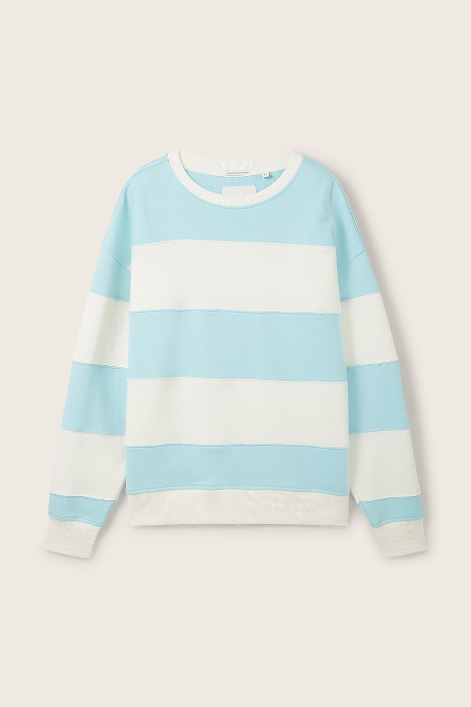 Свитшот Tom Tailor в полоску голубой
