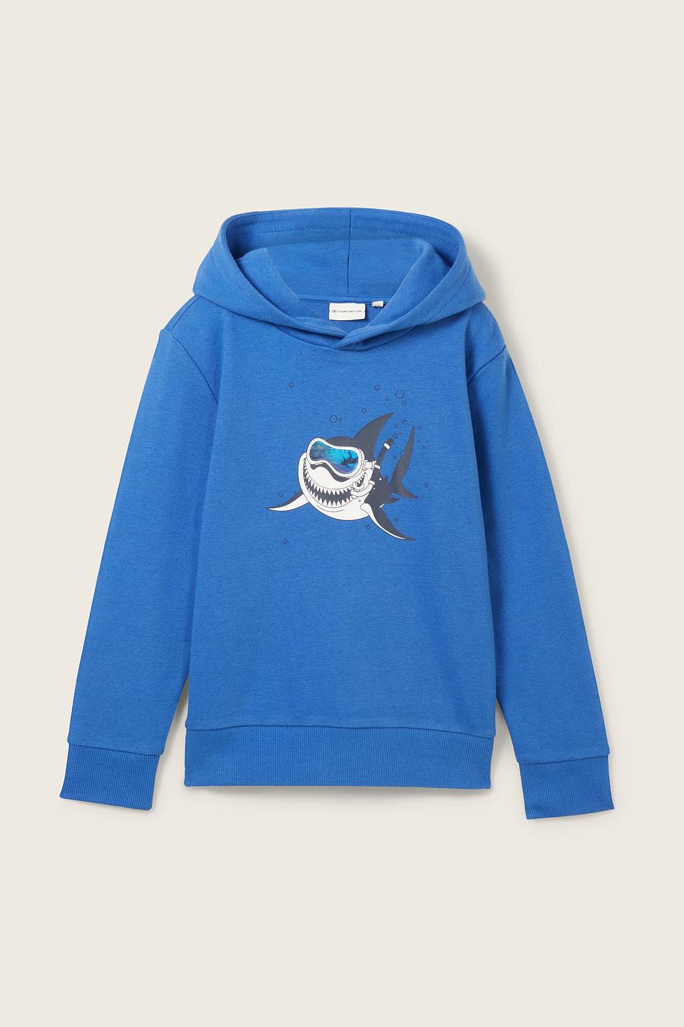 Свитшот Tom Tailor с космонавтом-акулой синий