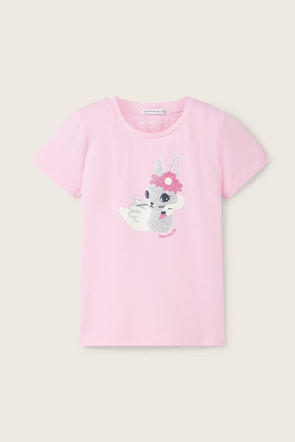 Футболка Tom Tailor дев. с зайчиком розовый