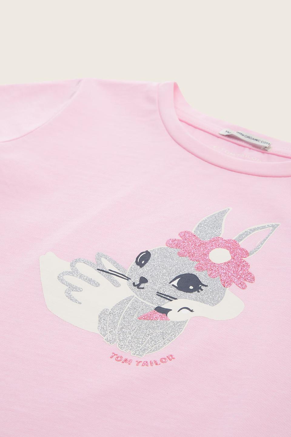 Футболка Tom Tailor дев. с зайчиком розовый