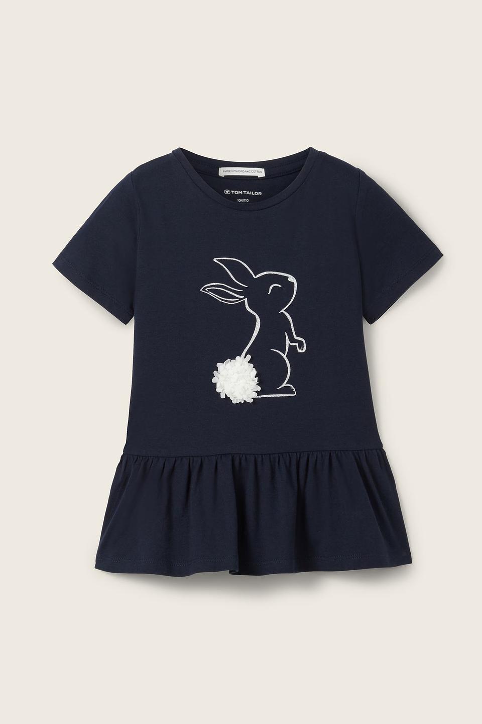 Футболка Tom Tailor дев. с зайчиком синяя
