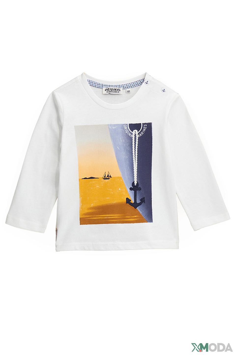 Лонгслив Original Marines белый с якорем