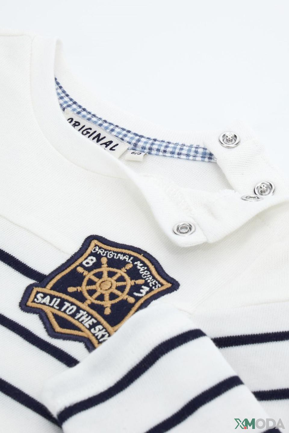 Лонгслив Original Marines в полоску белый