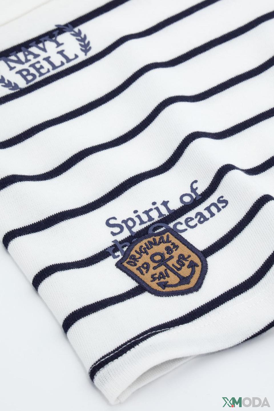 Лонгслив Original Marines в полоску белый