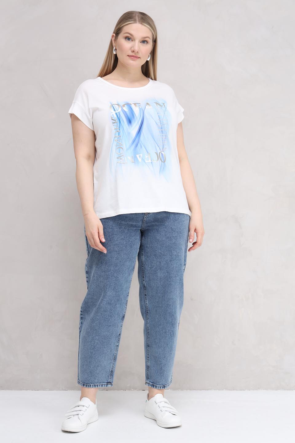 Джинсы Taifun mom fit голубые