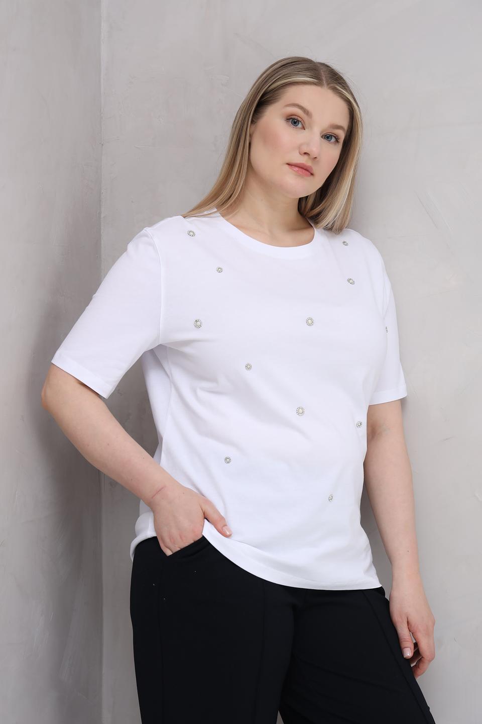 Футболка Gerry Weber с камнями белый