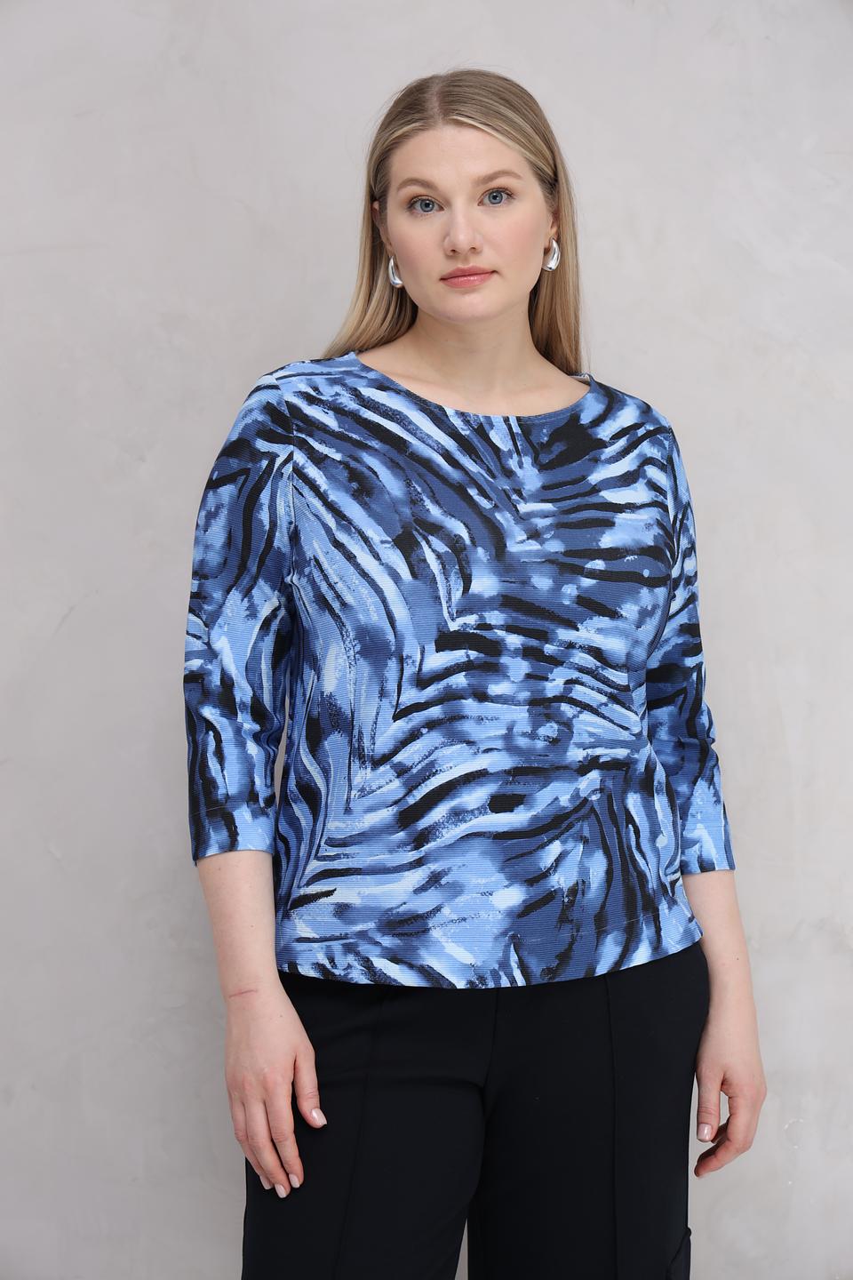 Пуловер Gerry Weber EDITION синий с принтом