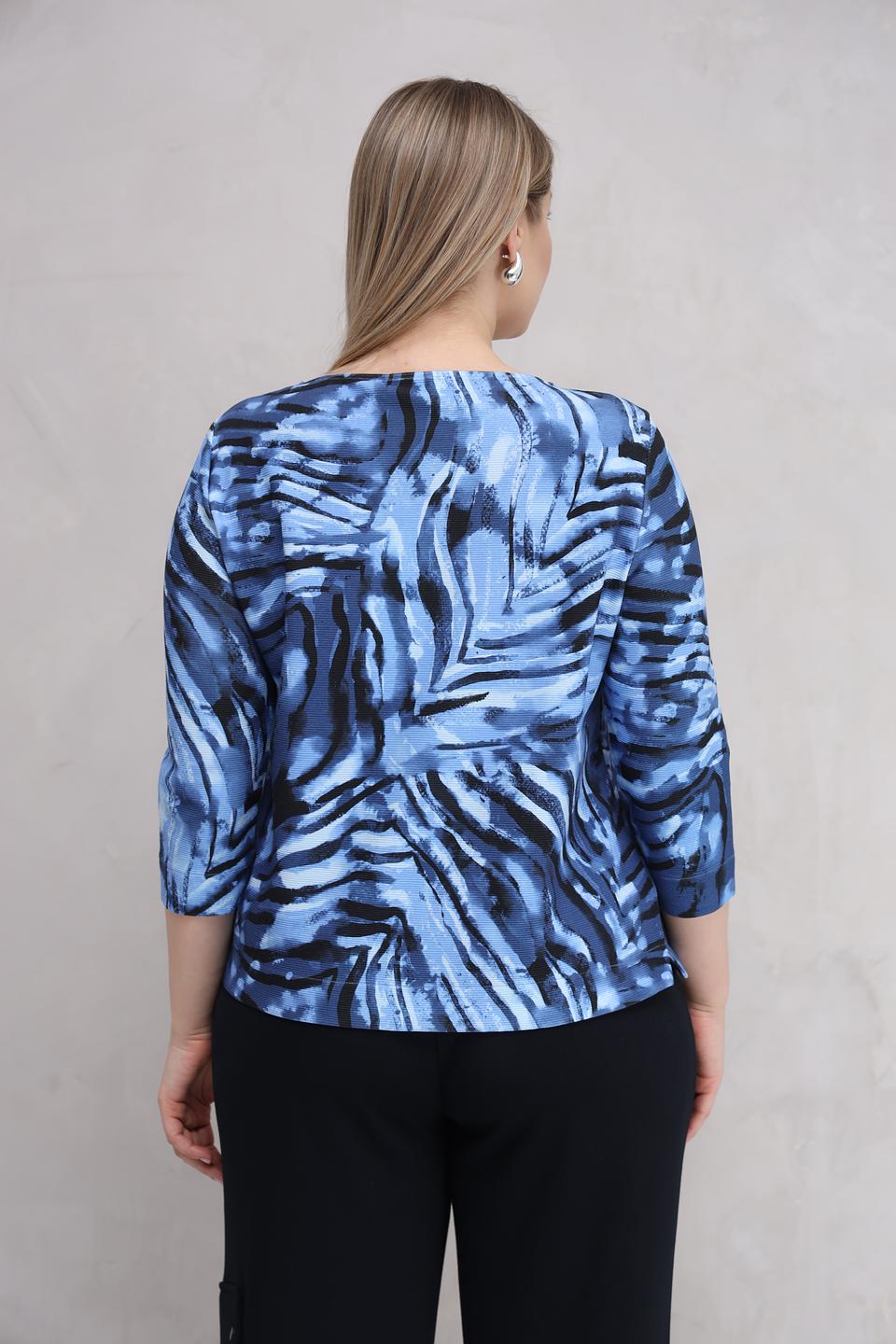 Пуловер Gerry Weber EDITION синий с принтом