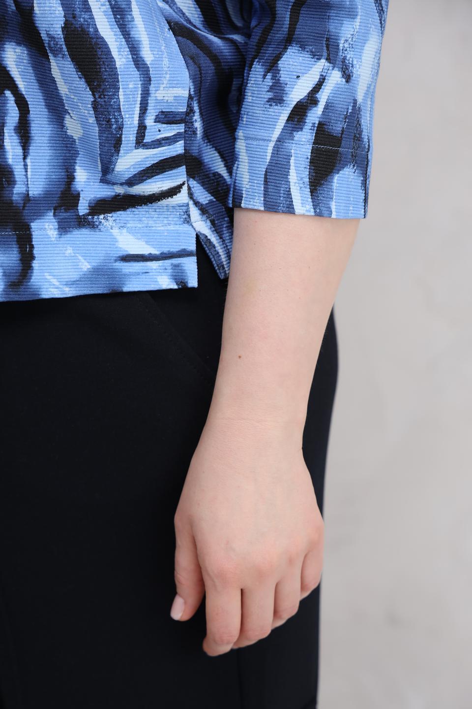 Пуловер Gerry Weber EDITION синий с принтом