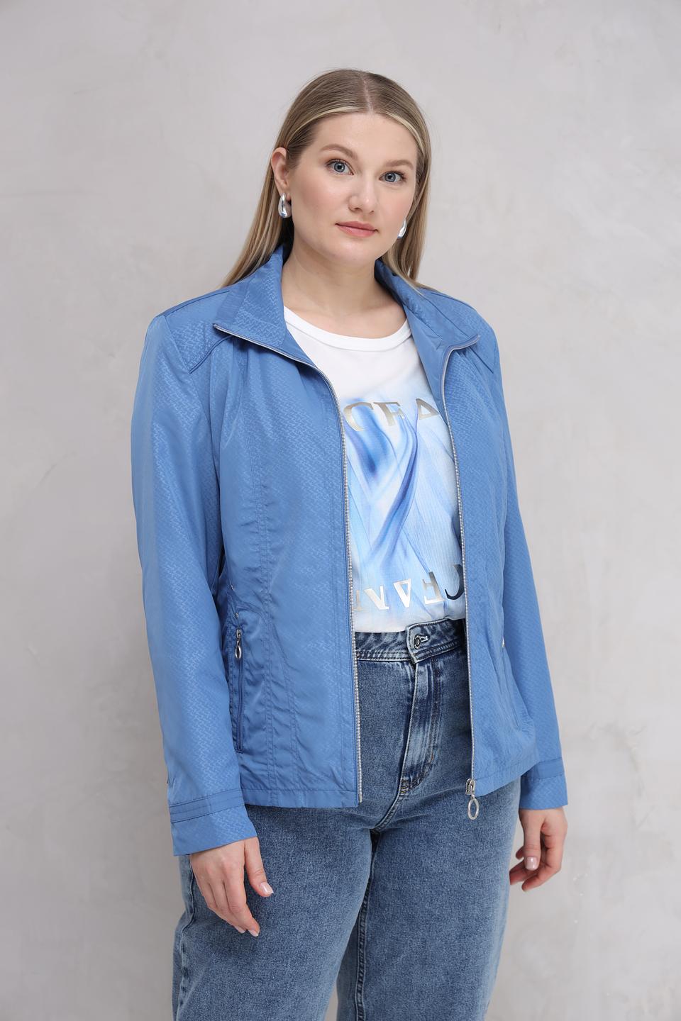 Куртка Lebek голубая с текстурой