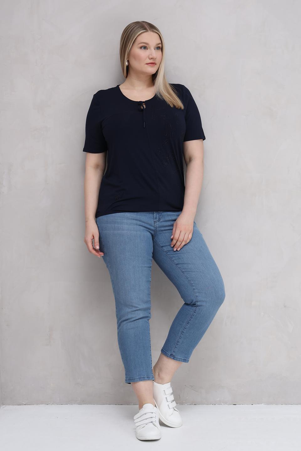 Футболка Barbara Lebek тёмно-синяя