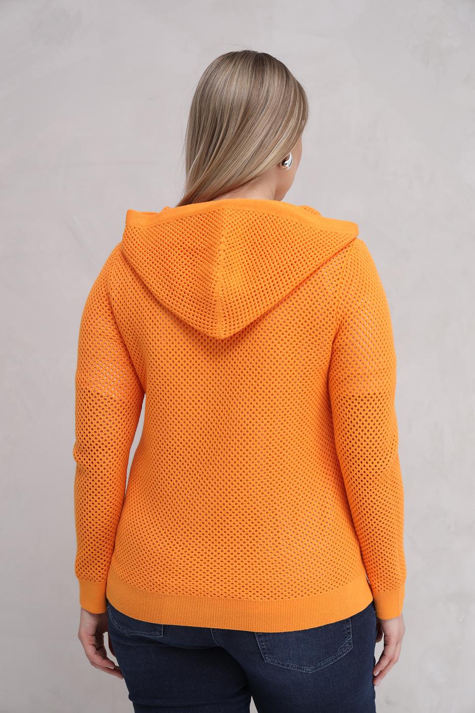 Жакет Lebek оранжевый с капюшоном