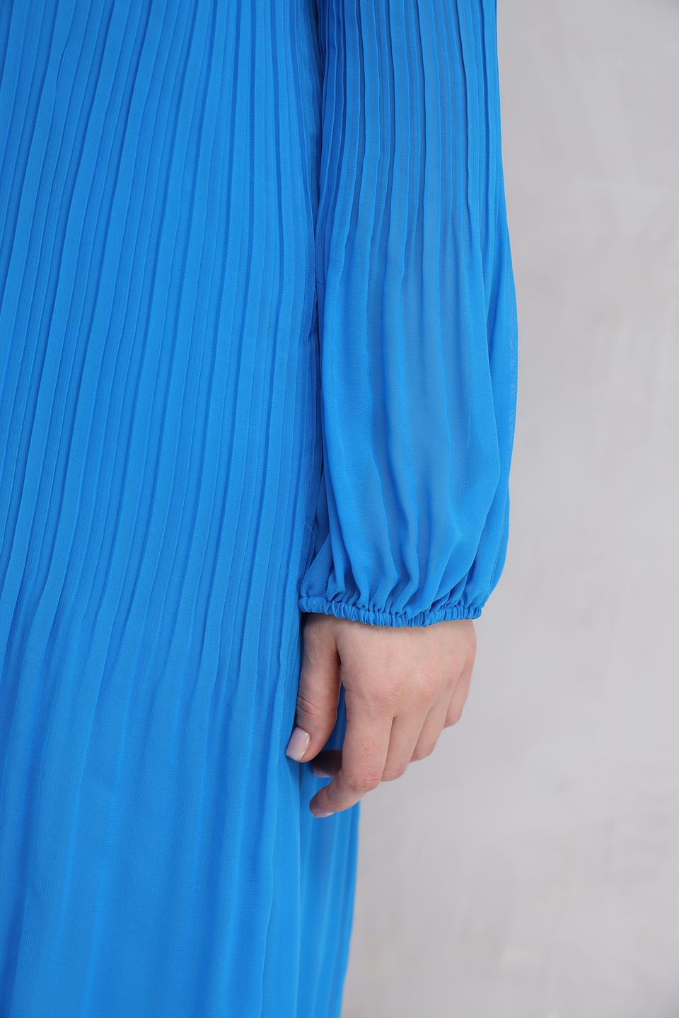 Платье Samoon плиссе голубое
