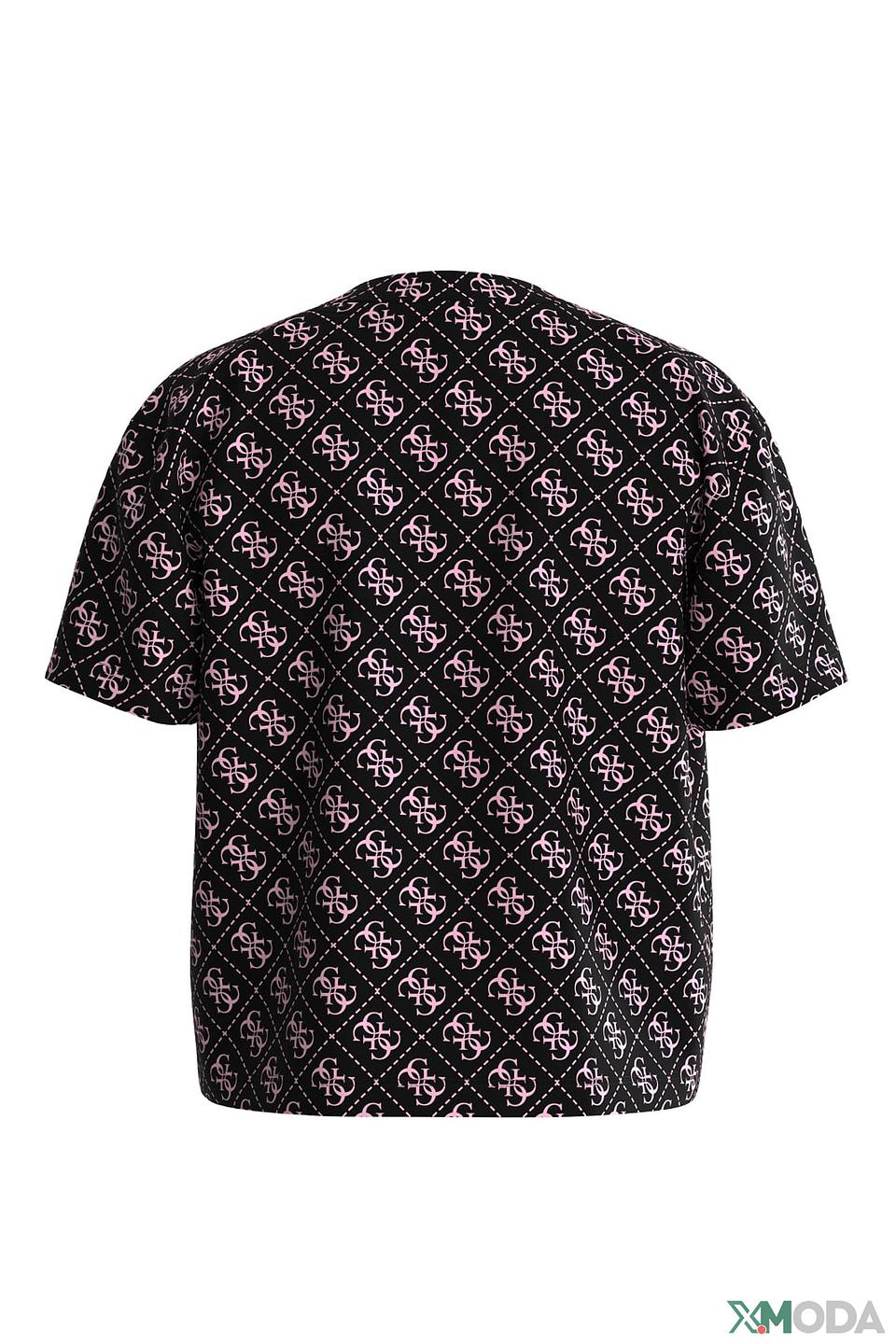 Футболка Guess дев. с логотипом чёрная