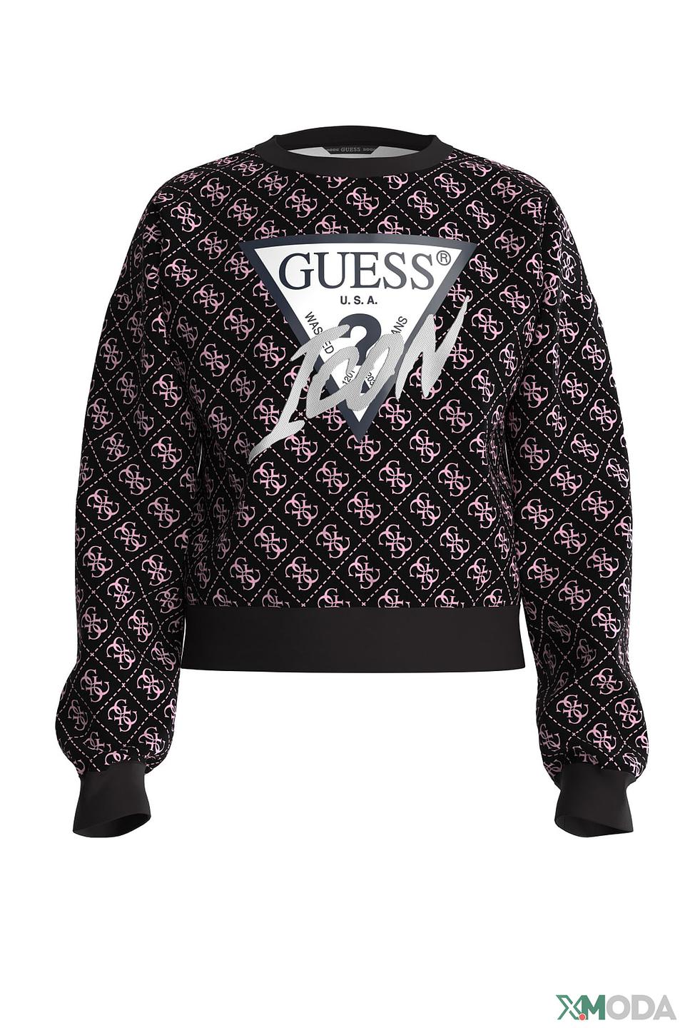 Джемпер Guess дев. с логотипом чёрный