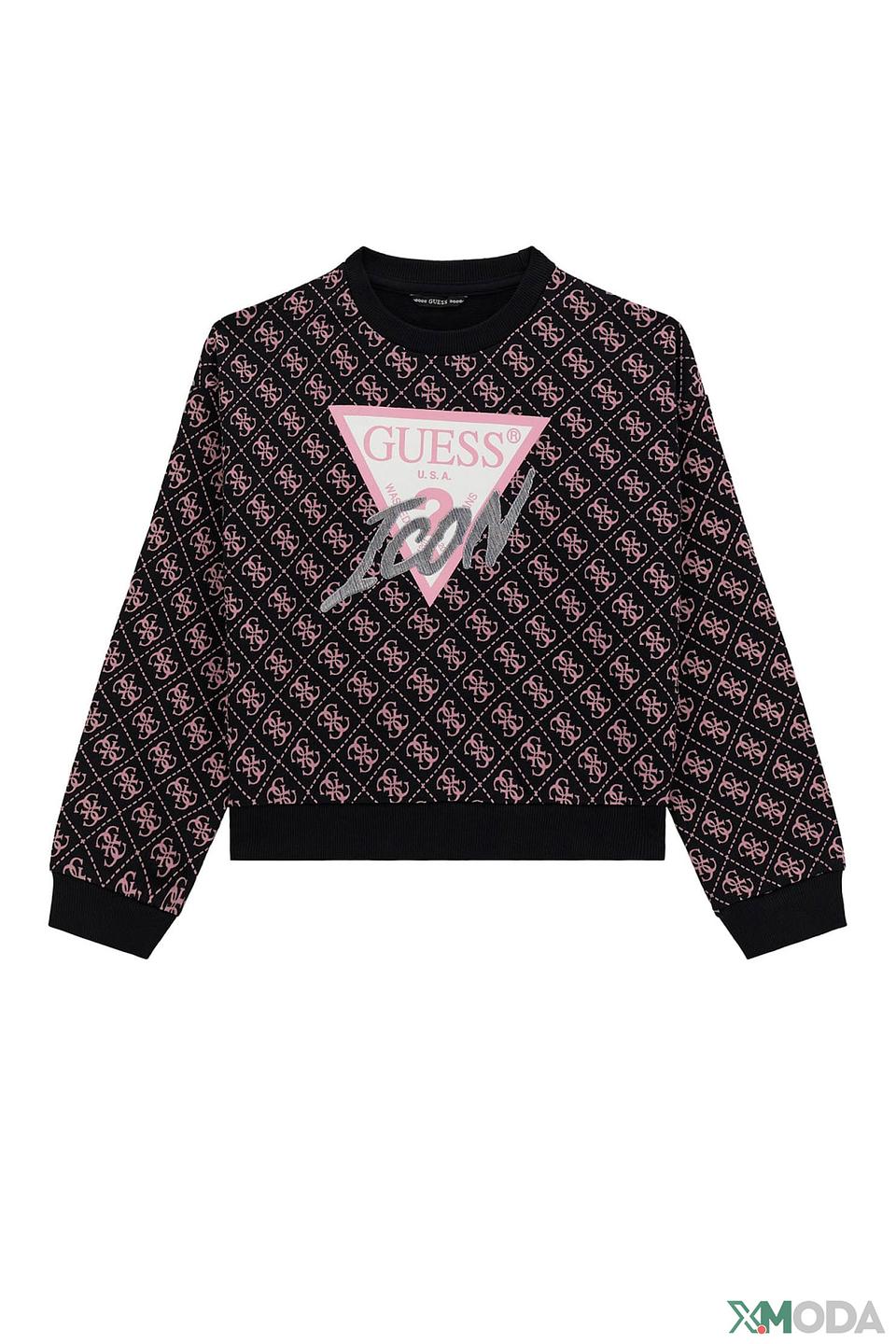 Джемпер Guess дев. с логотипом чёрный