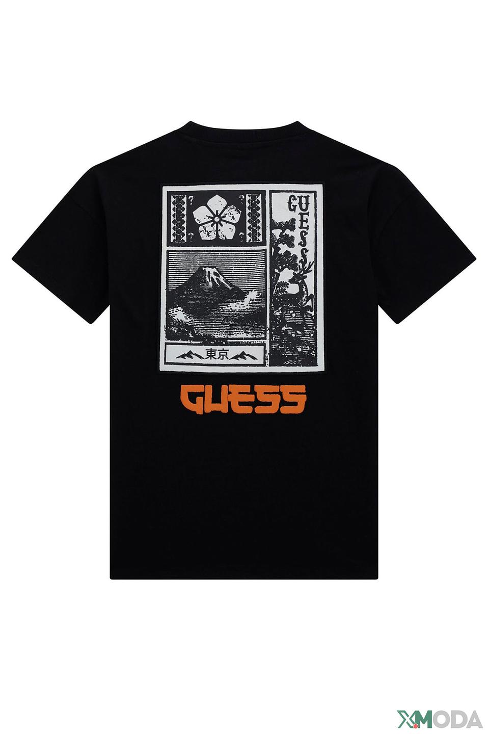 Футболка Guess с принтом чёрная