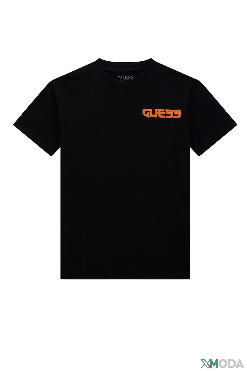 Футболка Guess с логотипом чёрная
