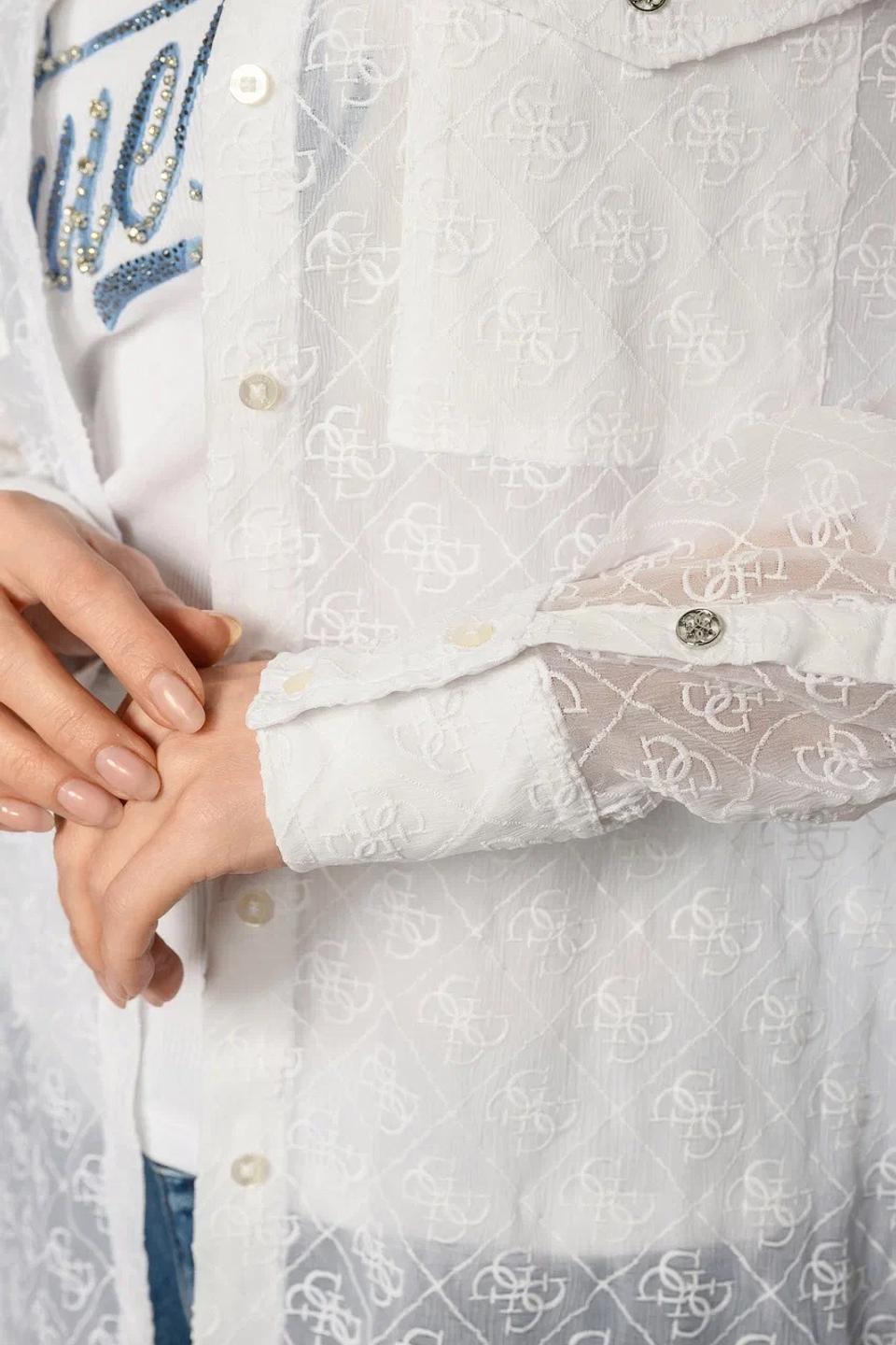 Блуза Guess с логотипом белый