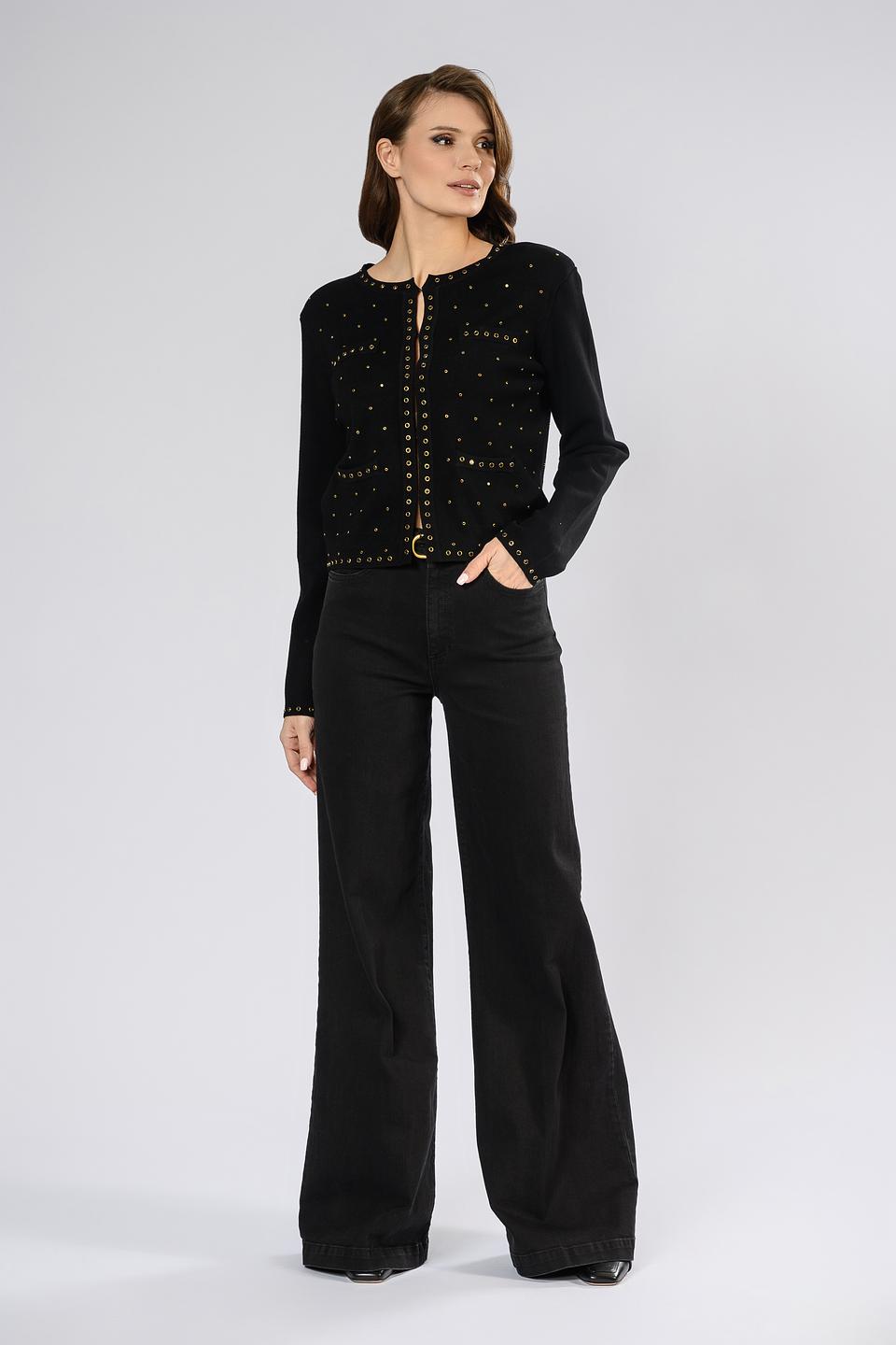 Джинсы Twin Set клеш чёрные